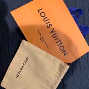 Louis Vuitton shopping bag and dust bag